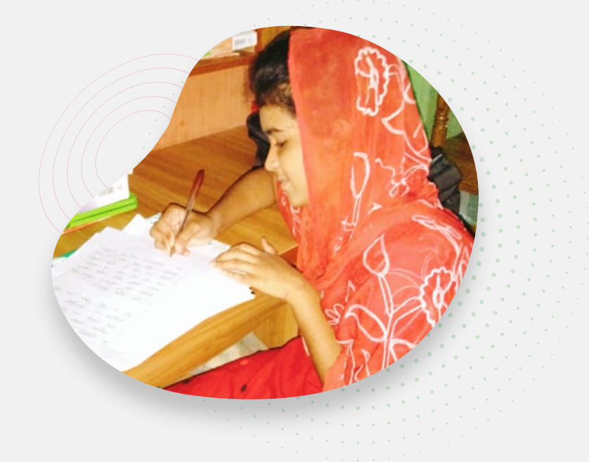 Farzana is Studying at Home